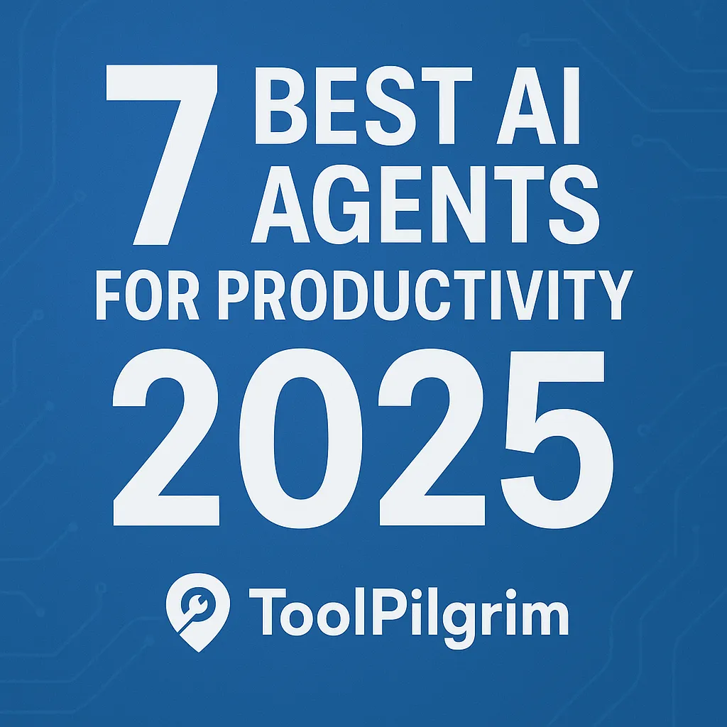 Illustration showcasing the best AI agents for productivity 2025, including automation tools, smart assistants, and digital workflows.
