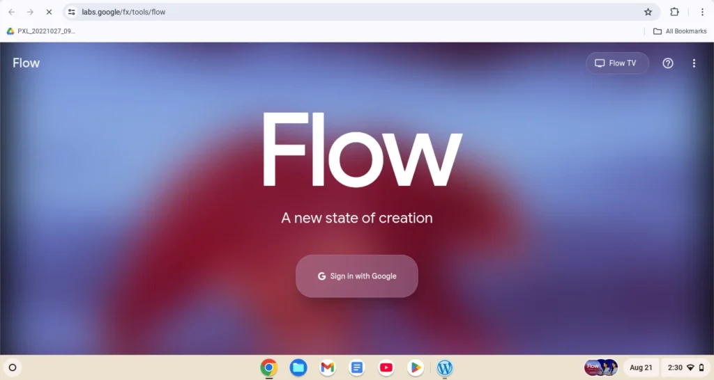 Google Flow AI in Hindi login page – Sign in with Google से आसान login guide by ToolPilgrim
