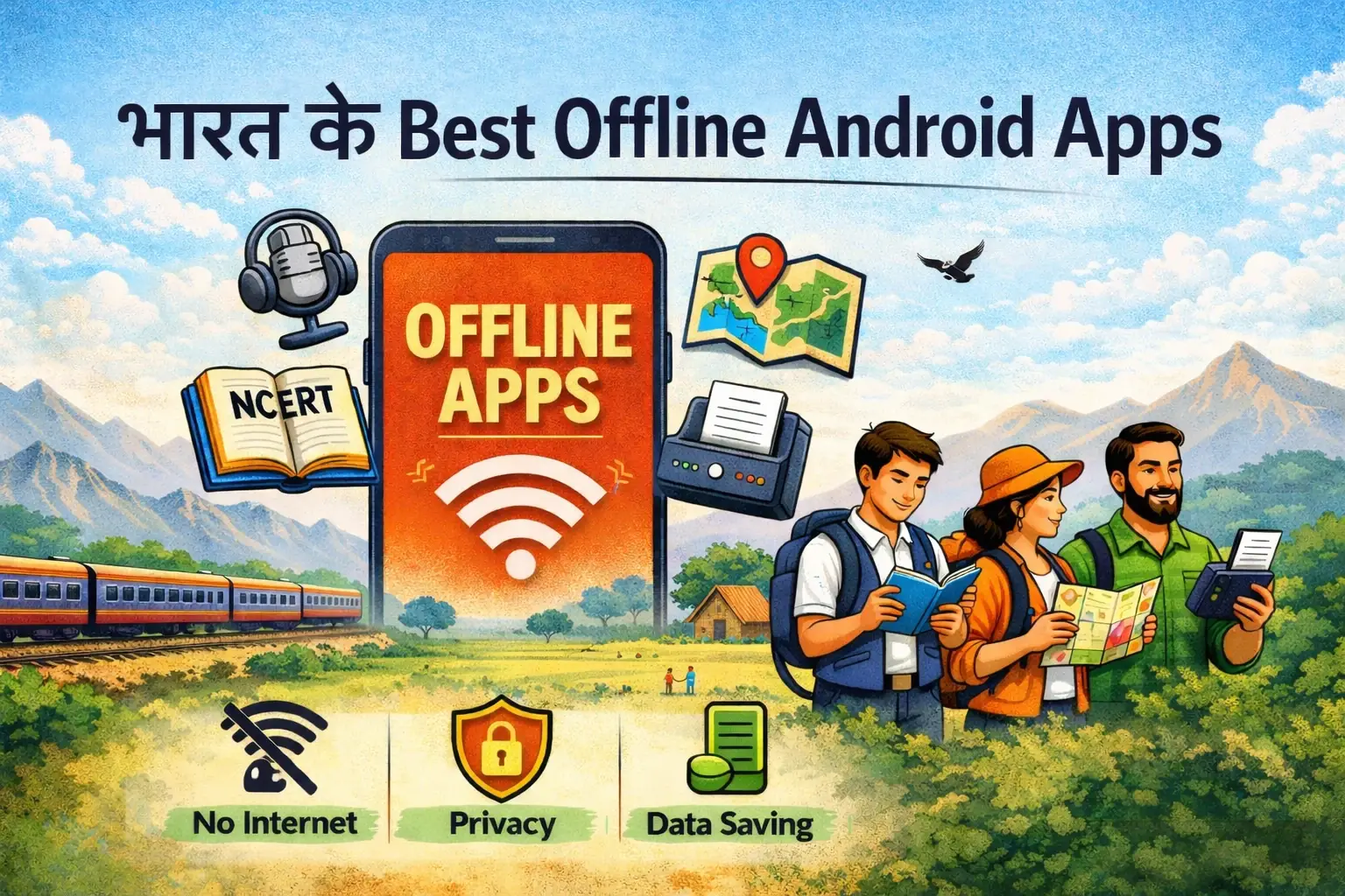 Offline Android Apps in India 2026 – बिना इंटरनेट के काम करने वाले best Android apps जो पढ़ाई, नेविगेशन और data saving में मदद करते हैं