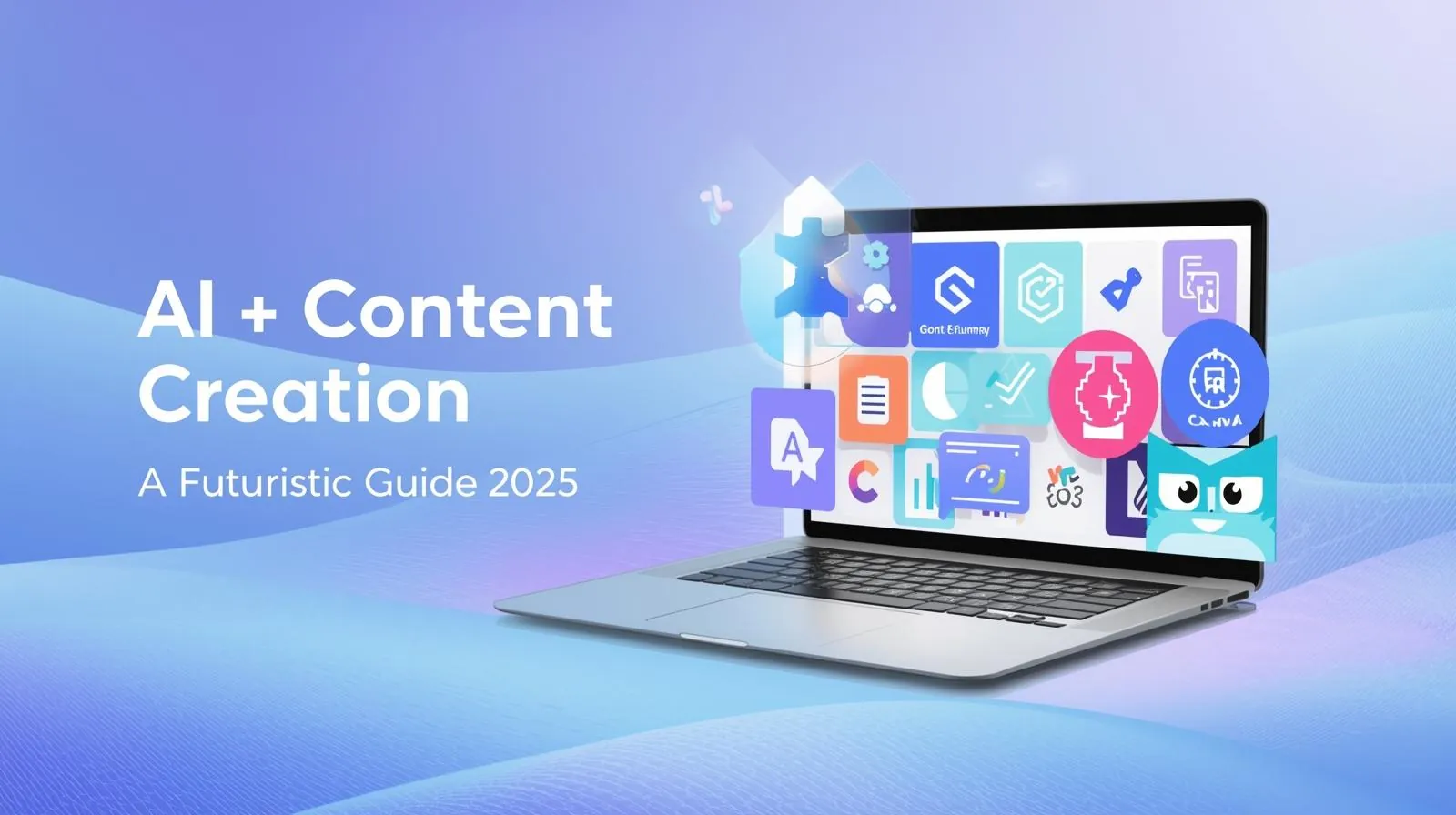 AI + Content Creation illustration for best AI Tools for Content Creation and Ideation 2025 guide