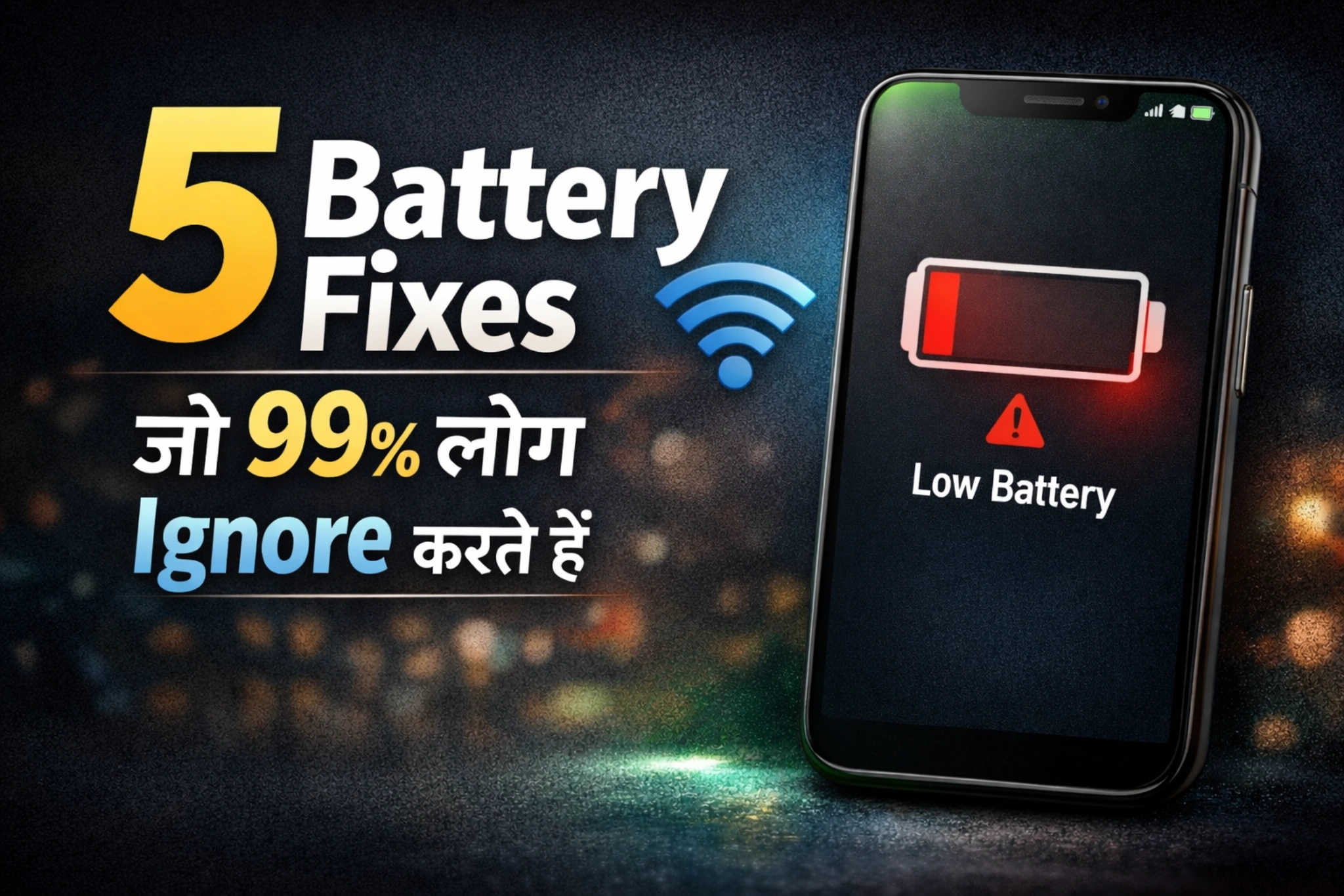 mobile battery drain problem 5 fixes jo 99 percent log ignore karte hain