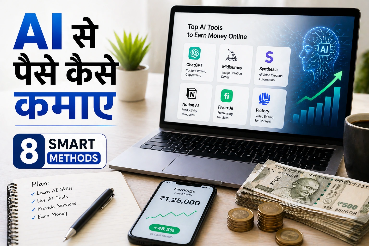 AI Se Paise Kaise Kamaye? 8 Simple Aur Effective Methods Jo Common Nahi Hain