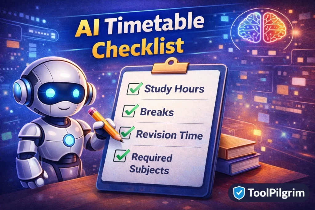 AI se study timetable banane ki checklist students ke liye