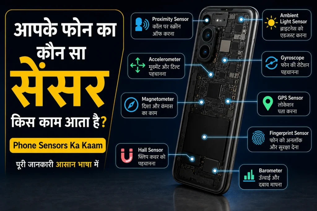 Smartphone me kaun kaun se sensors hote hain aur unka kaam